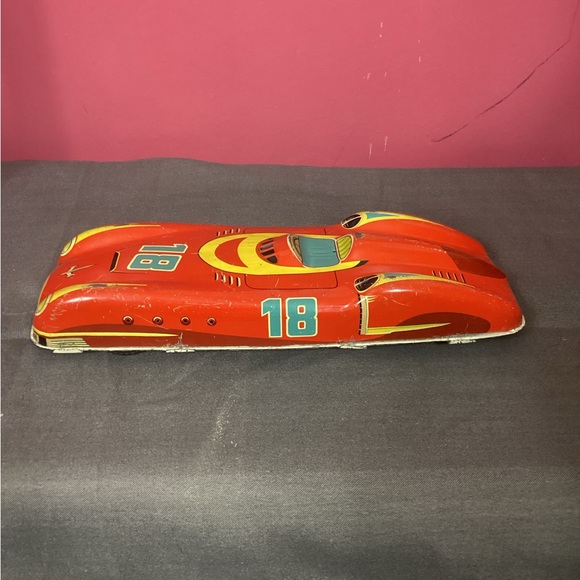 Vintage Western Germany Friction Drive Race Car 1950's Tin Toy Metal - Picture 4 of 7